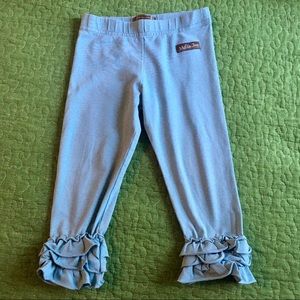 Light teal Matilda Jane ruffle pants leggings